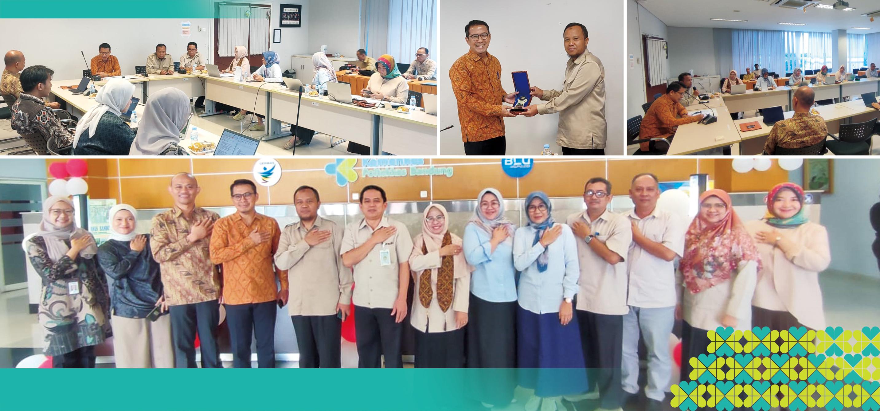 Kunjungan Asisten Deputi Peningkatan Produktivitas Tenaga Kerja Kementerian Koordinator Bidang Perekonomian RI ke Poltekkes Kemenkes RI Bandung untuk Sharing Kerjasama Poltekkes Bandung dengan Goethe Institut.