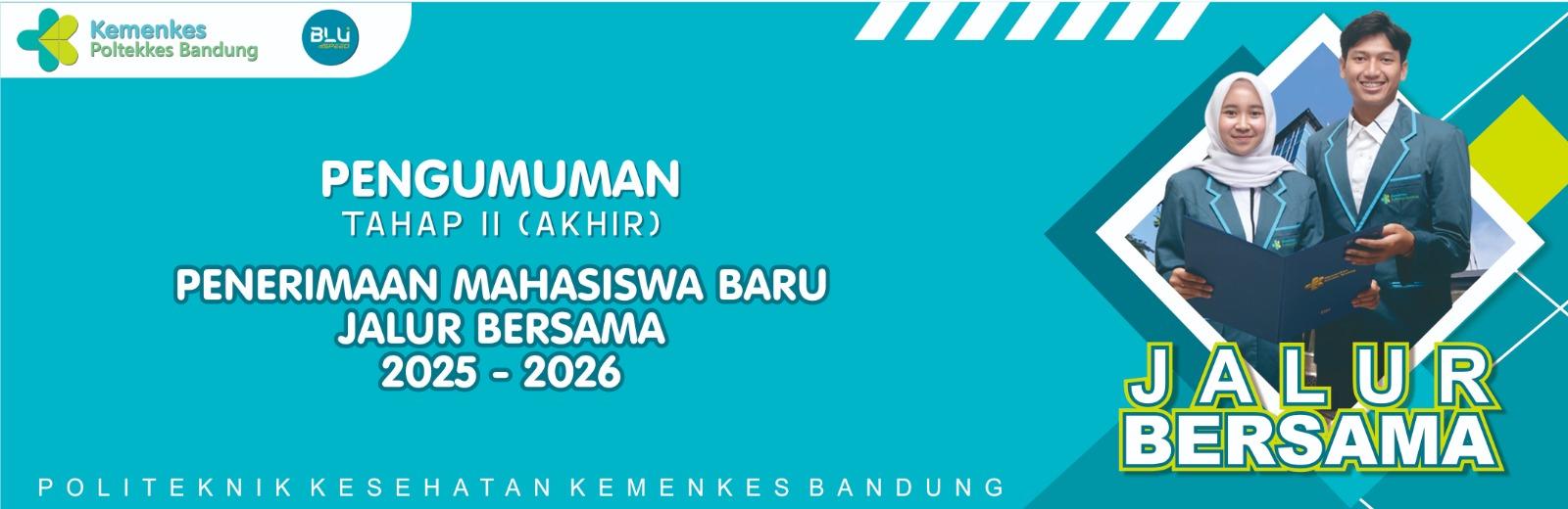 REGISTRASI/ DAFTAR ULANG CALON MAHASISWA BARU JALUR SELEKSI PENERIMAAN MAHASISWA BARU (SPMB) BERSAMA POLITEKNIK KESEHATAN KEMENKES BANDUNG TAHUN AKADEMIK 2025/2026