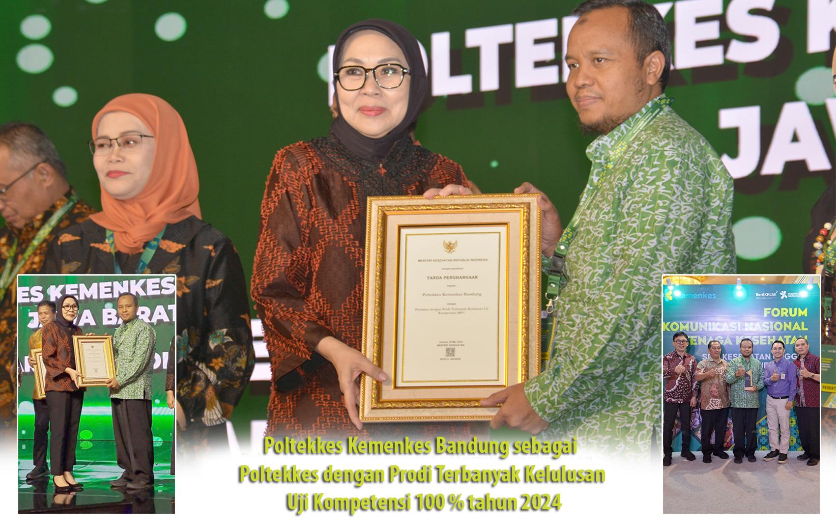 Poltekkes Kemenkes Bandung sebagai Poltekkes dengan Prodi Terbanyak Kelulusan Uji Kompetensi 100 % tahun 2024