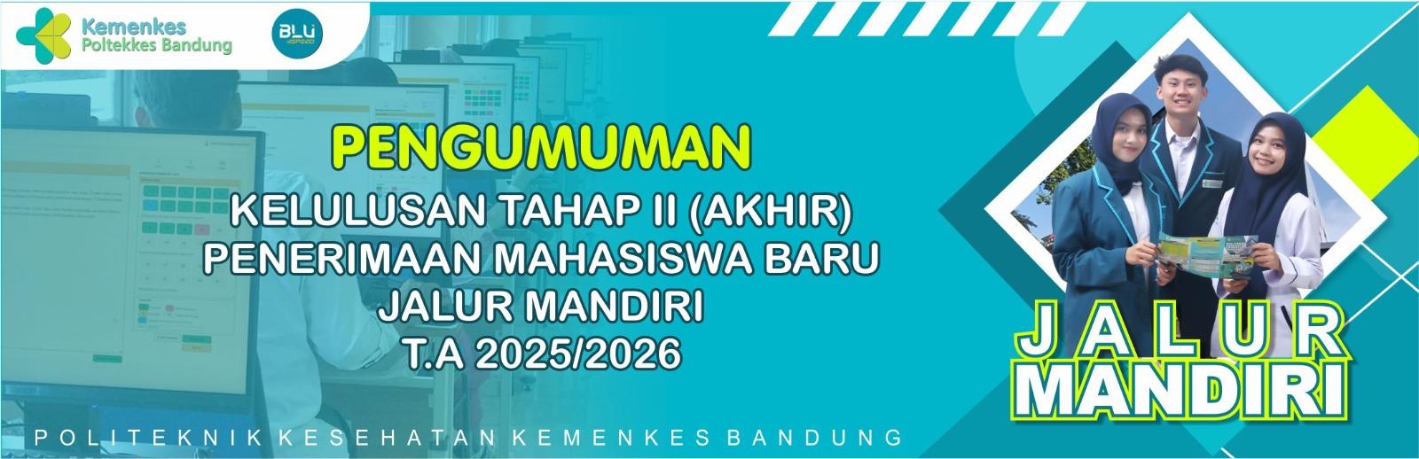 Pengumuman Kelulusan Tahap II SPMB Mandiri TA 2025/2026